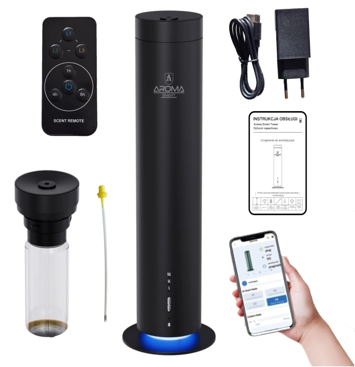 Aroma-Smart-Tower-Black-front-blue-light-zestaw.jpg