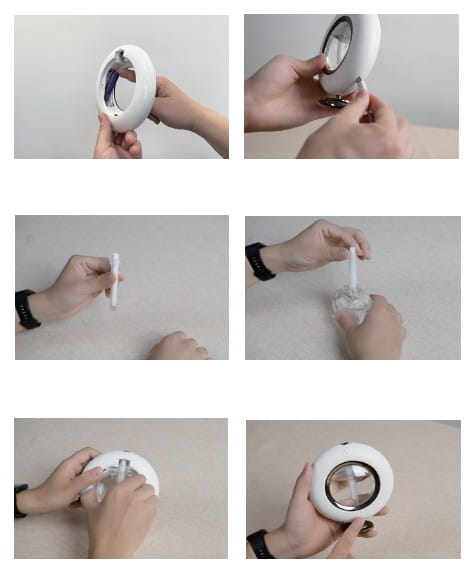 Instrukcja montażu wacika filtra w dyfuzorze Aroma Smart Cosmo