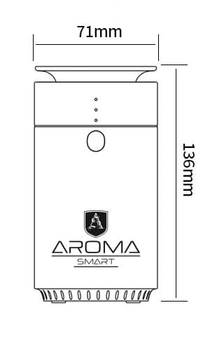 Aroma Smart Handy wymiary dyfuzora
